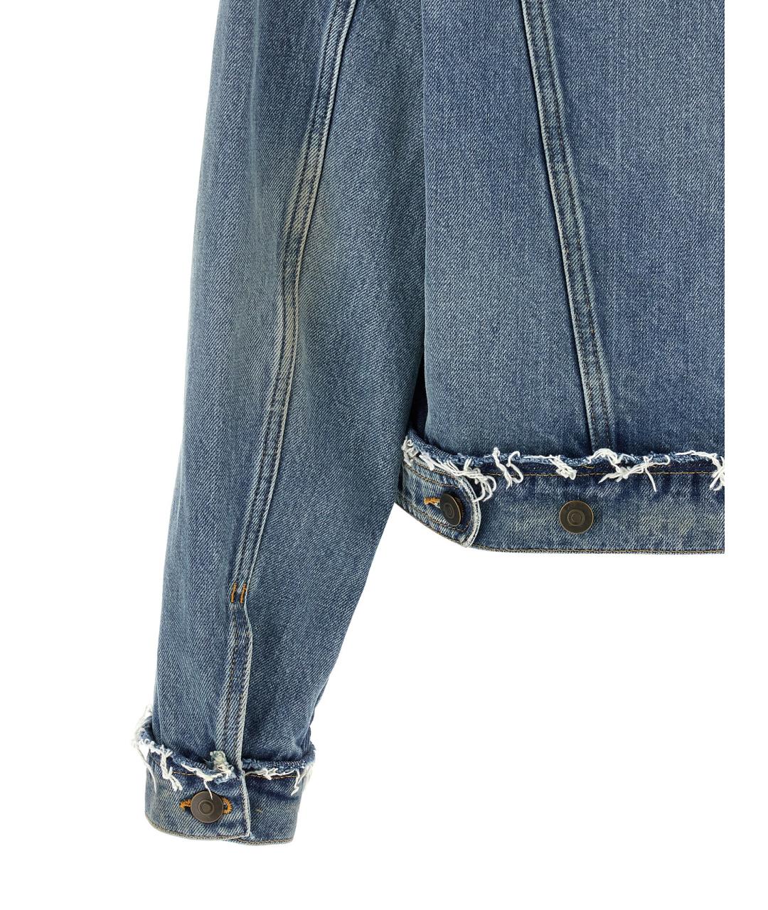 MAISON MARGIELA Голубая хлопковая куртка, фото 4