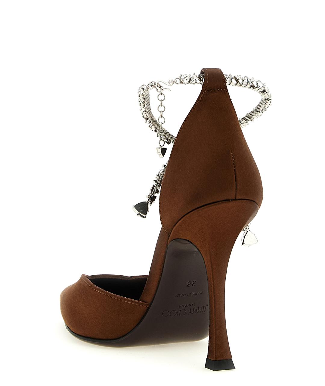 JIMMY CHOO Коричневые текстильные туфли, фото 3