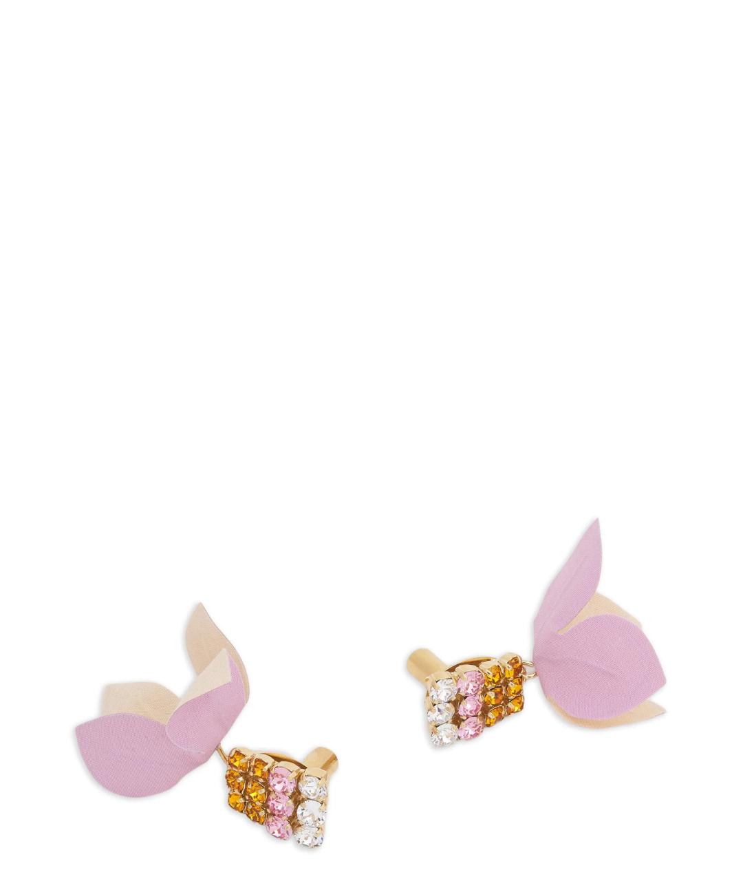 MARNI Розовые металлические серьги, фото 3