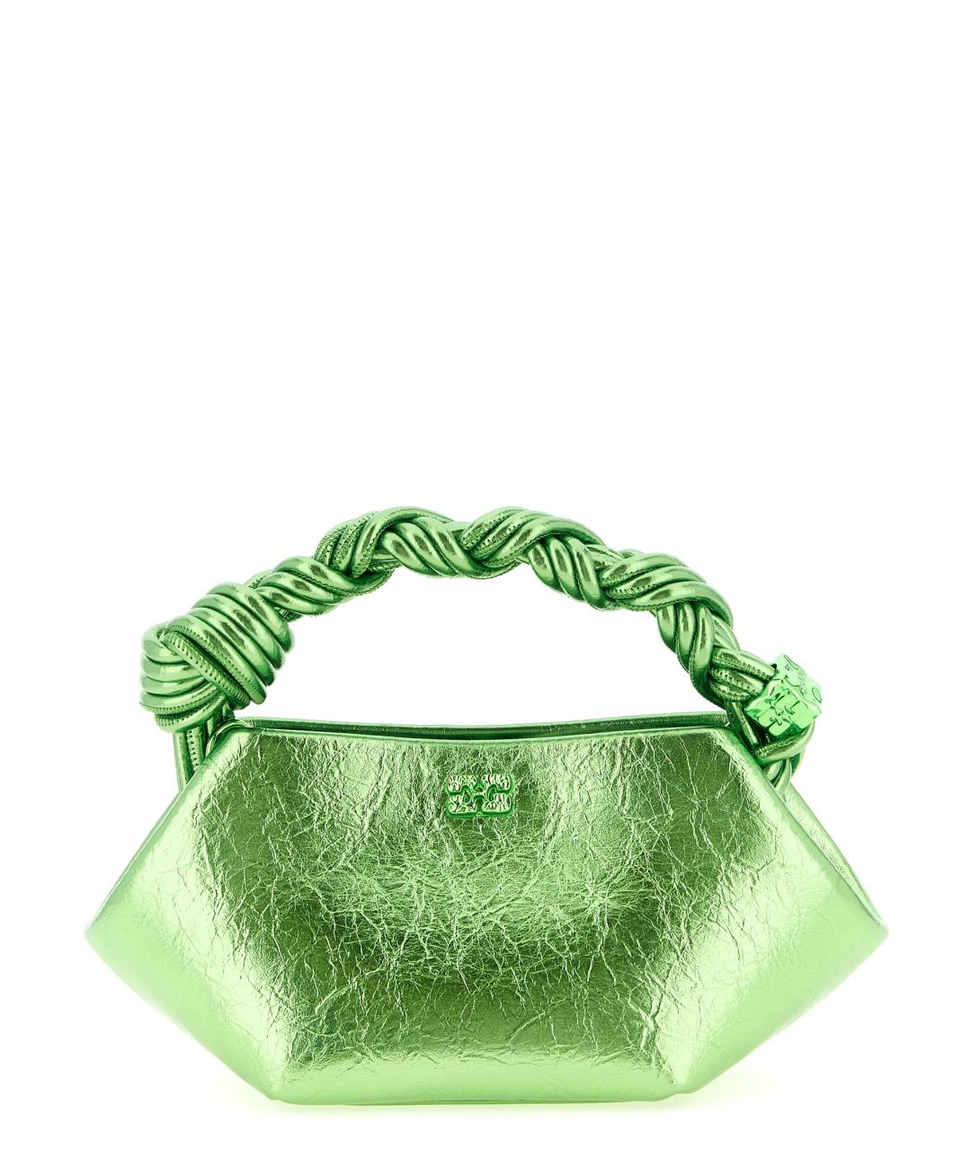 GANNI Зеленая сумка тоут из искусственной кожи, фото 1
