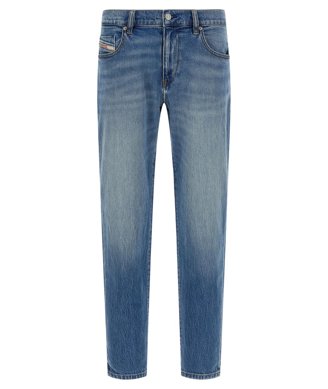 DIESEL Голубые хлопковые прямые джинсы, фото 1