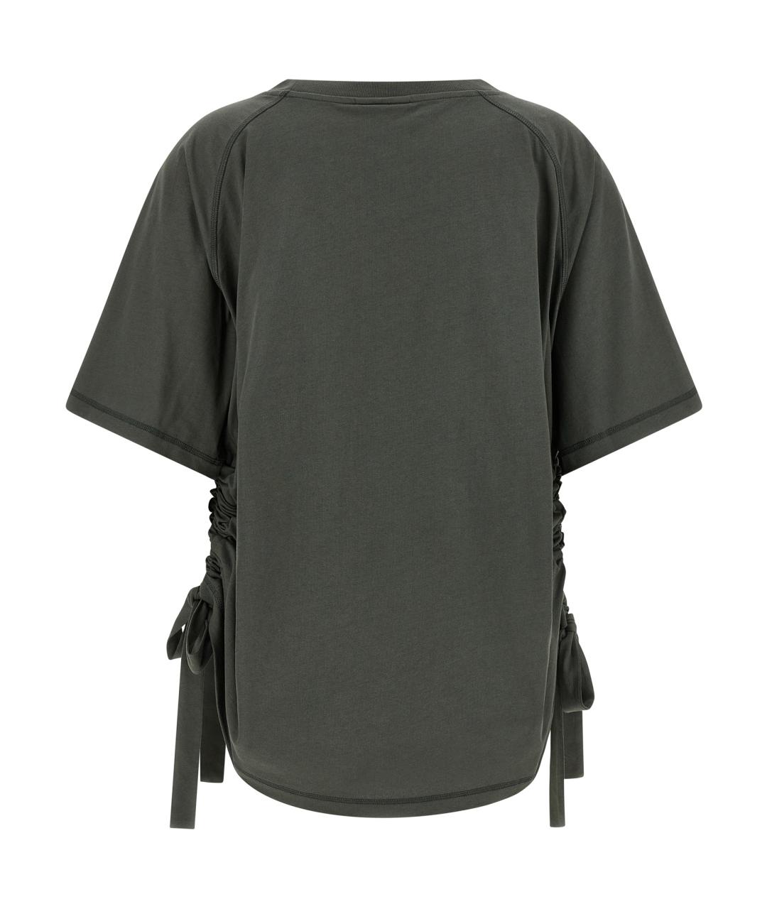 GANNI Хлопковая футболка, фото 2