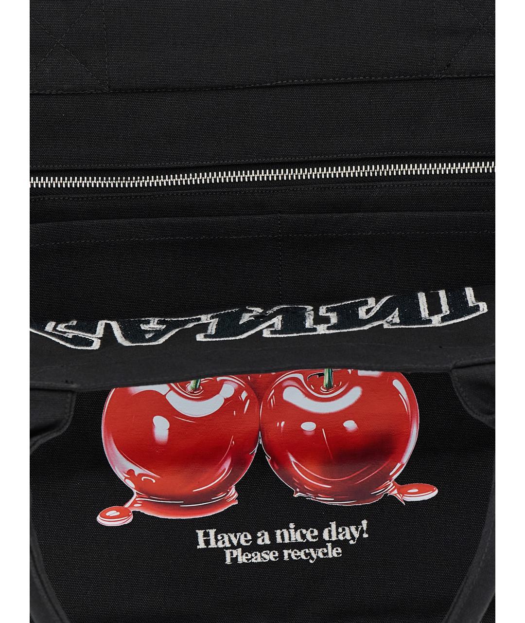 GANNI Черная хлопковая сумка тоут, фото 4