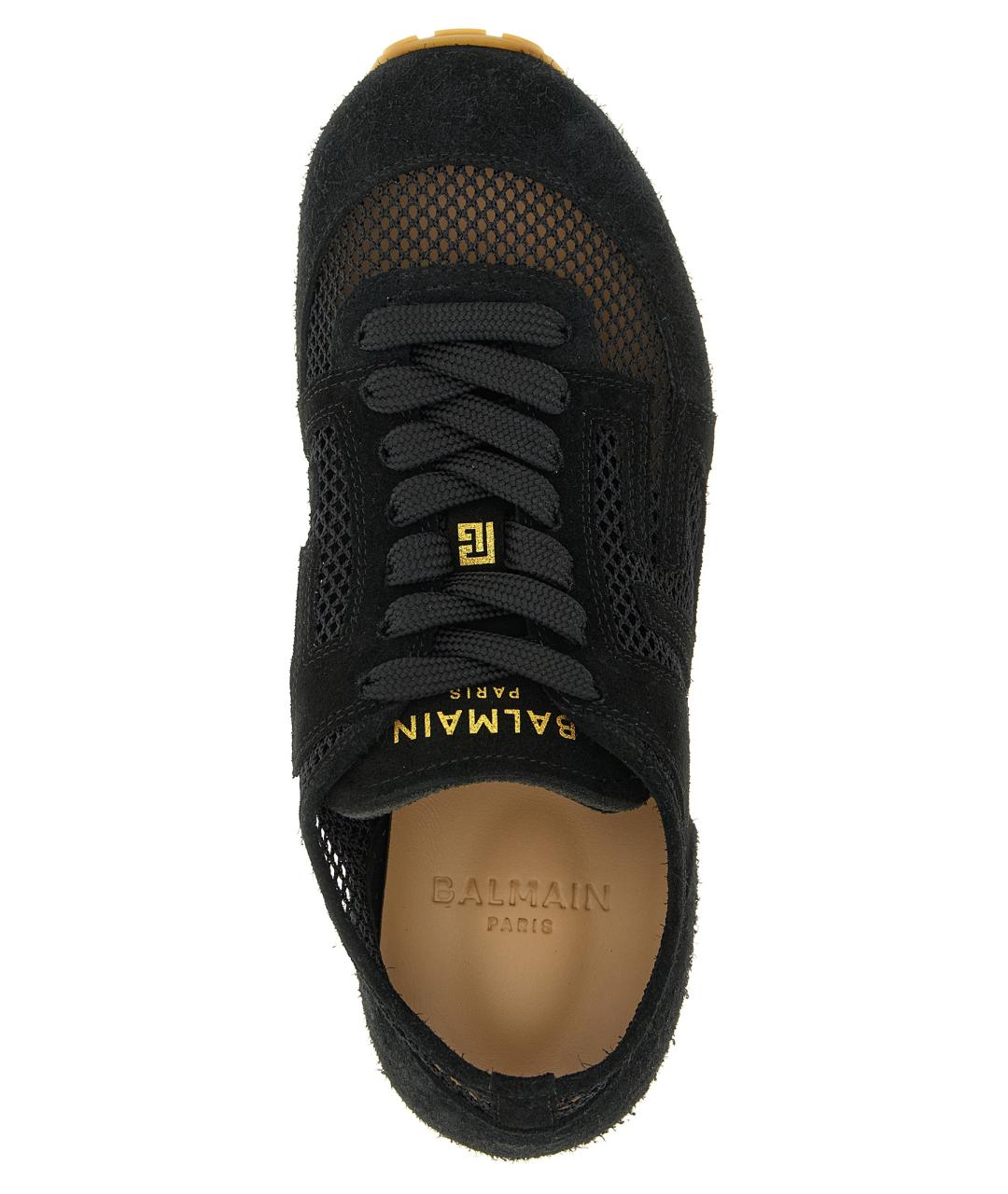 BALMAIN Черные замшевые кроссовки, фото 4