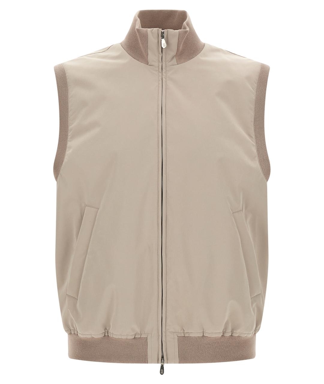 BRUNELLO CUCINELLI Бежевый жилет, фото 1
