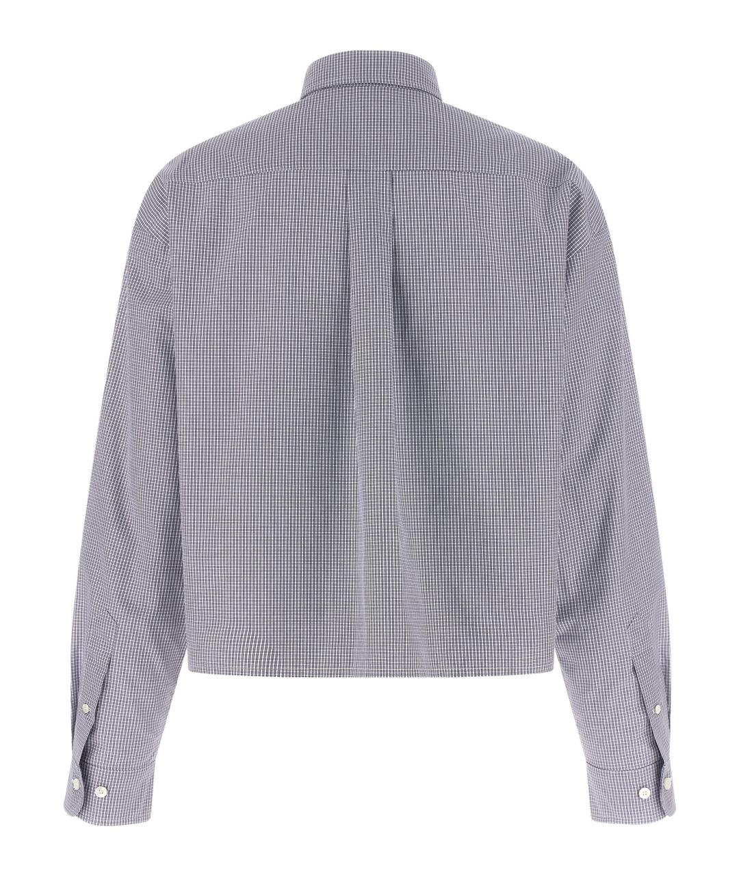 MIU MIU Синяя хлопковая рубашка, фото 2