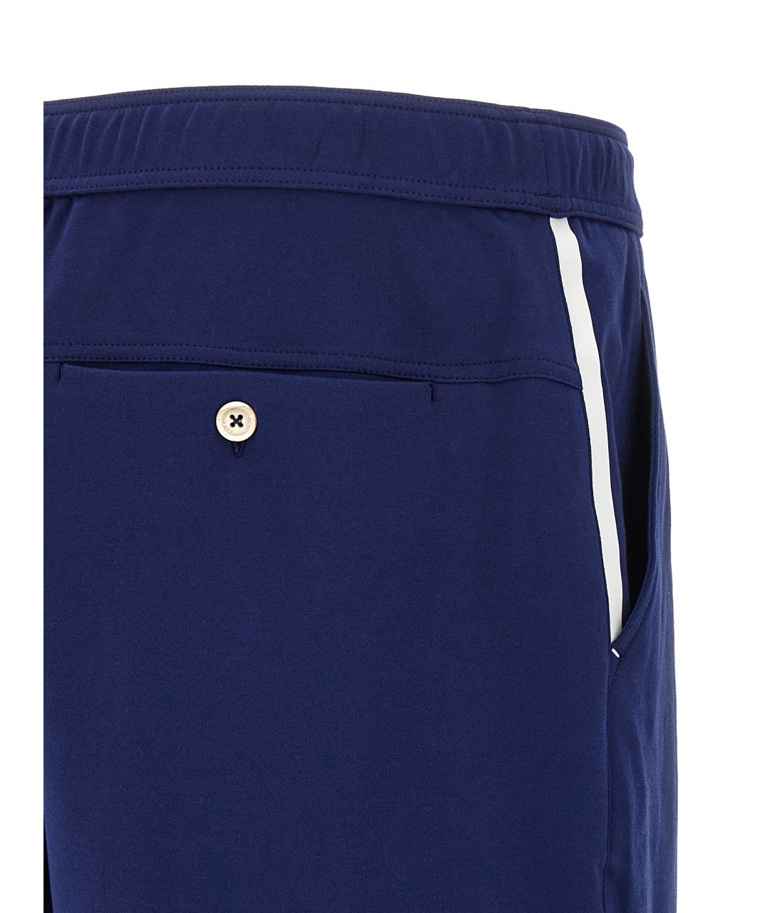 BRUNELLO CUCINELLI Синие хлопковые шорты, фото 4