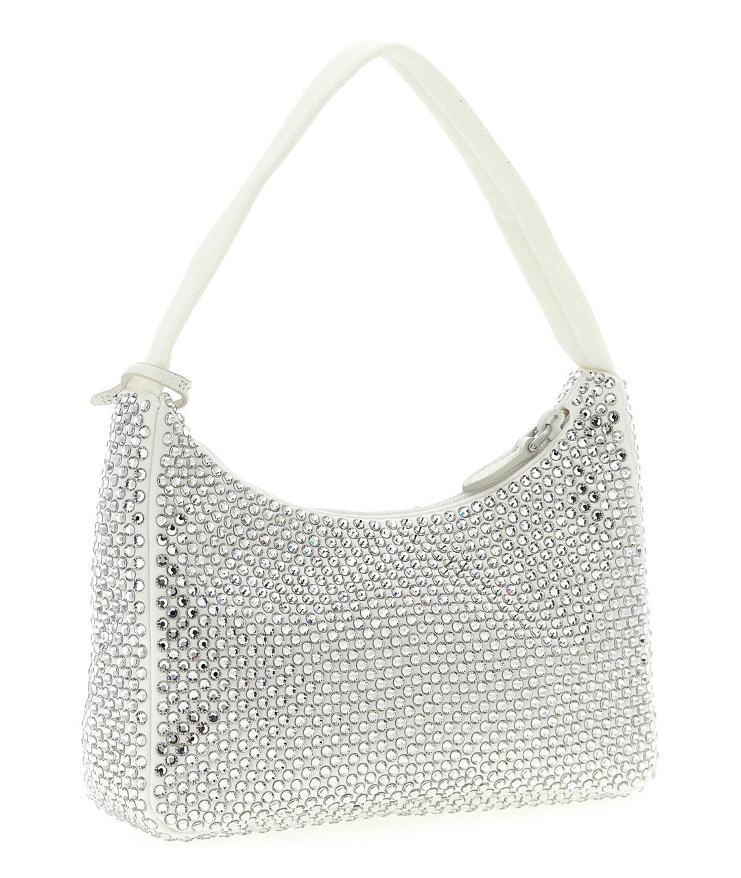 PRADA Белая шелковая сумка через плечо, фото 2