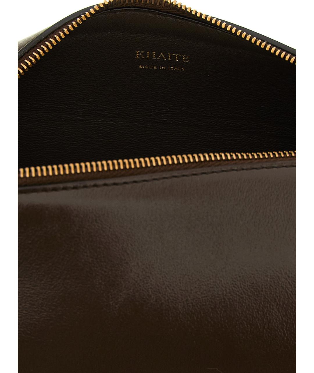 KHAITE Коричневая кожаная сумка через плечо, фото 4