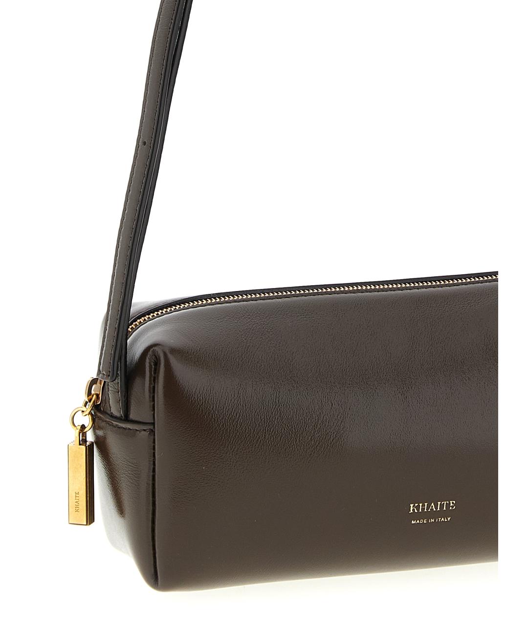 KHAITE Коричневая кожаная сумка через плечо, фото 3