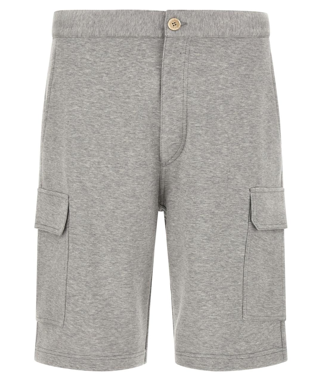 BRUNELLO CUCINELLI Серые хлопковые шорты, фото 1