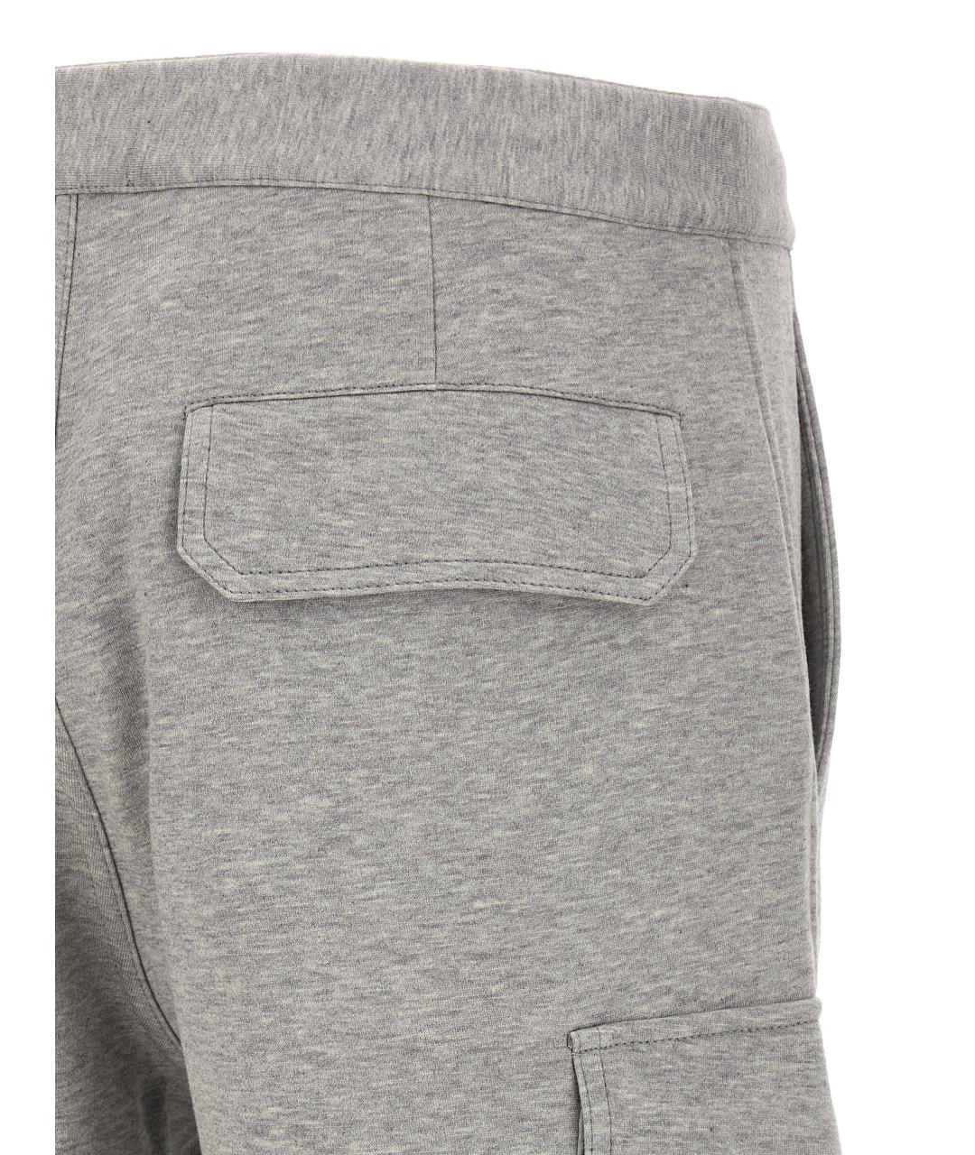 BRUNELLO CUCINELLI Серые хлопковые шорты, фото 4