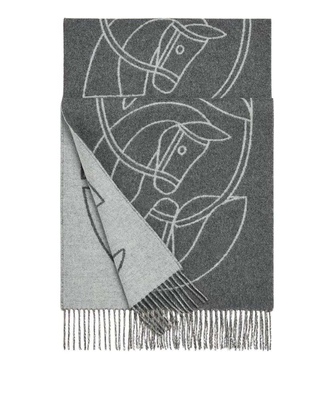 HERMES Мульти кашемировый шарф, фото 1