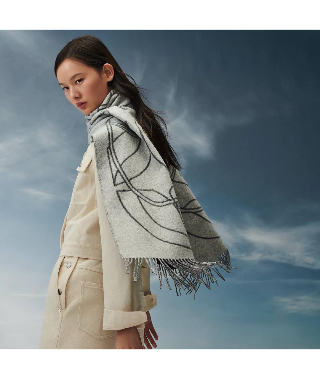 HERMES Мульти кашемировый шарф, фото 3