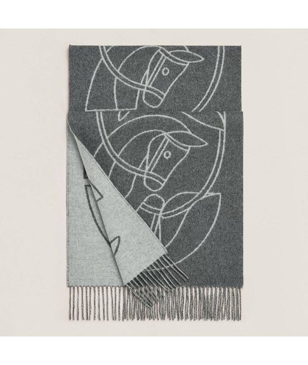 HERMES Мульти кашемировый шарф, фото 5