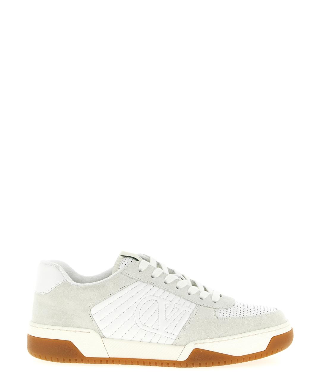 VALENTINO Белые кожаные низкие кроссовки / кеды, фото 1