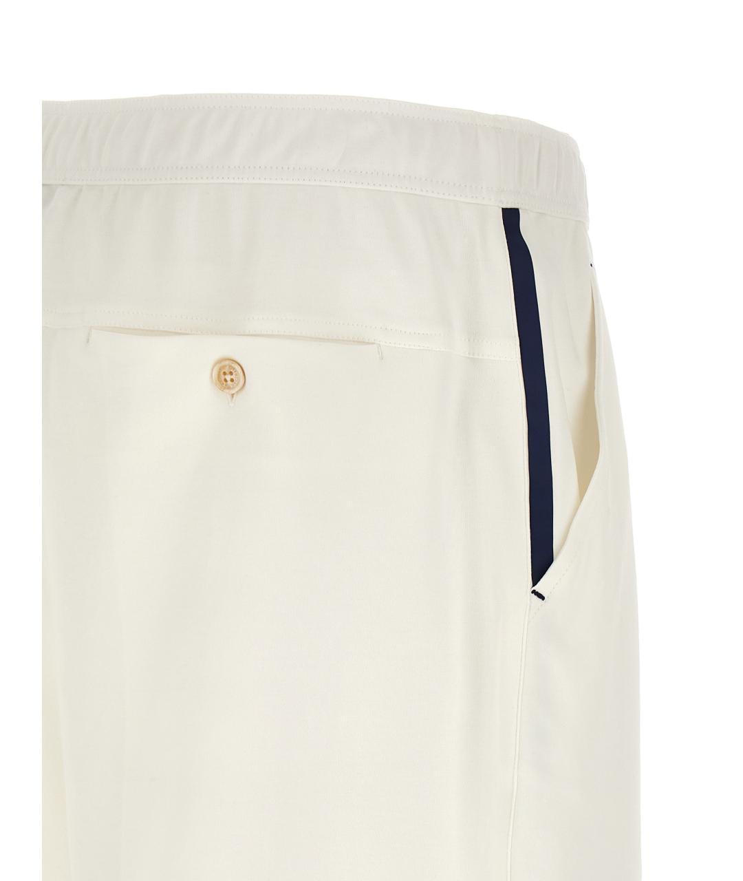 BRUNELLO CUCINELLI Белые хлопковые шорты, фото 4