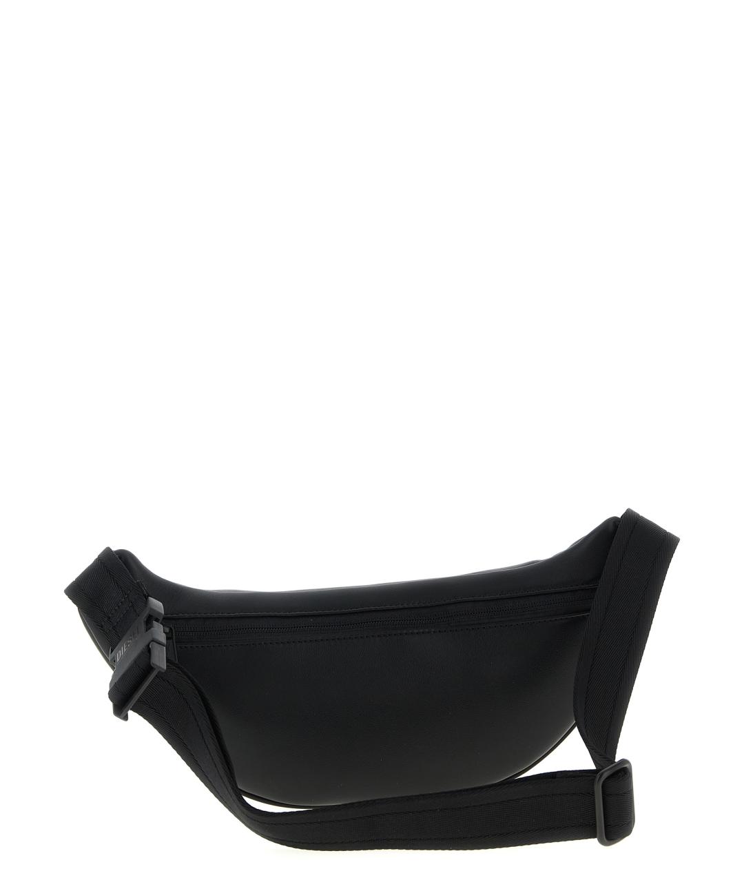 DIESEL Черная поясная сумка из искусственной кожи, фото 2