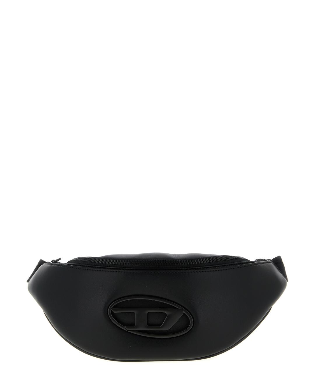 DIESEL Черная поясная сумка из искусственной кожи, фото 1