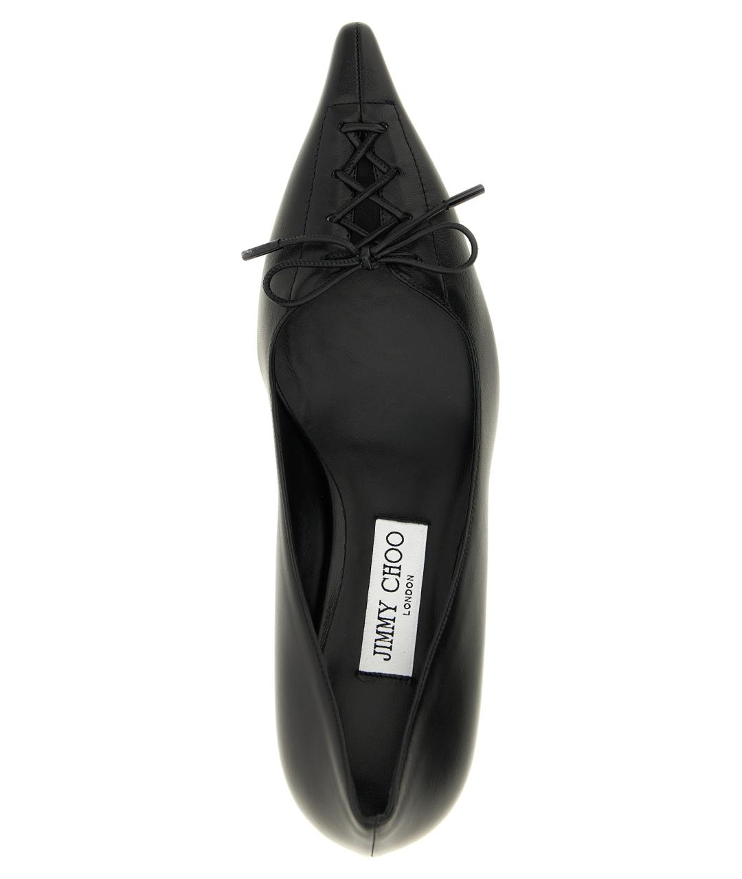 JIMMY CHOO Черные кожаные туфли, фото 4