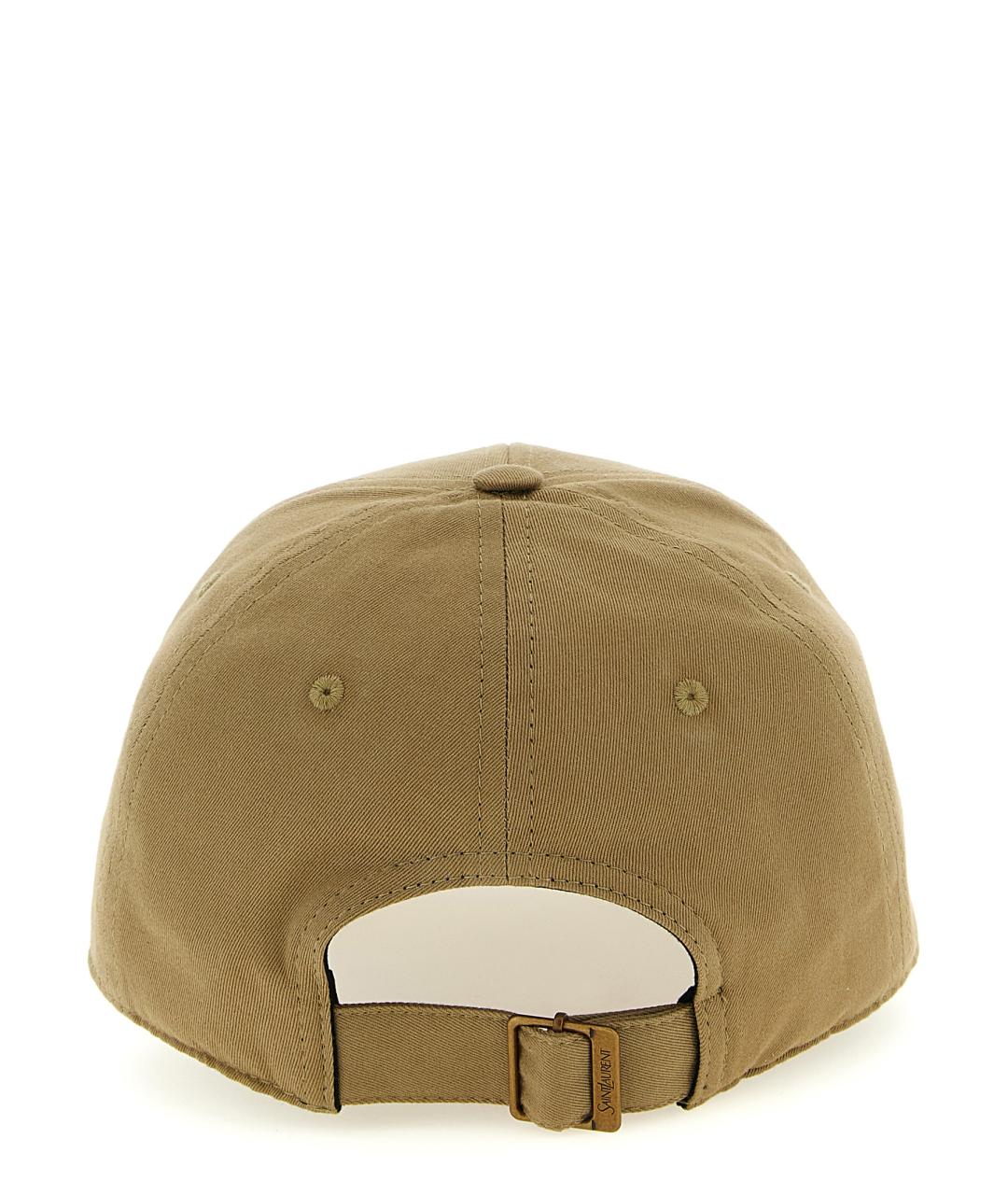 SAINT LAURENT Зеленая хлопковая кепка/бейсболка, фото 3