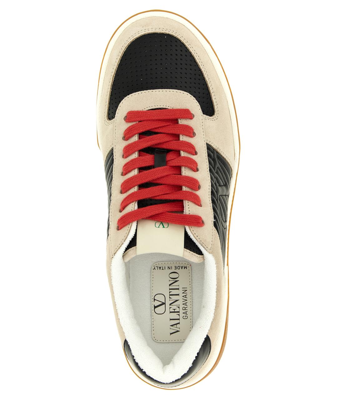 VALENTINO Мульти кожаные низкие кроссовки / кеды, фото 4