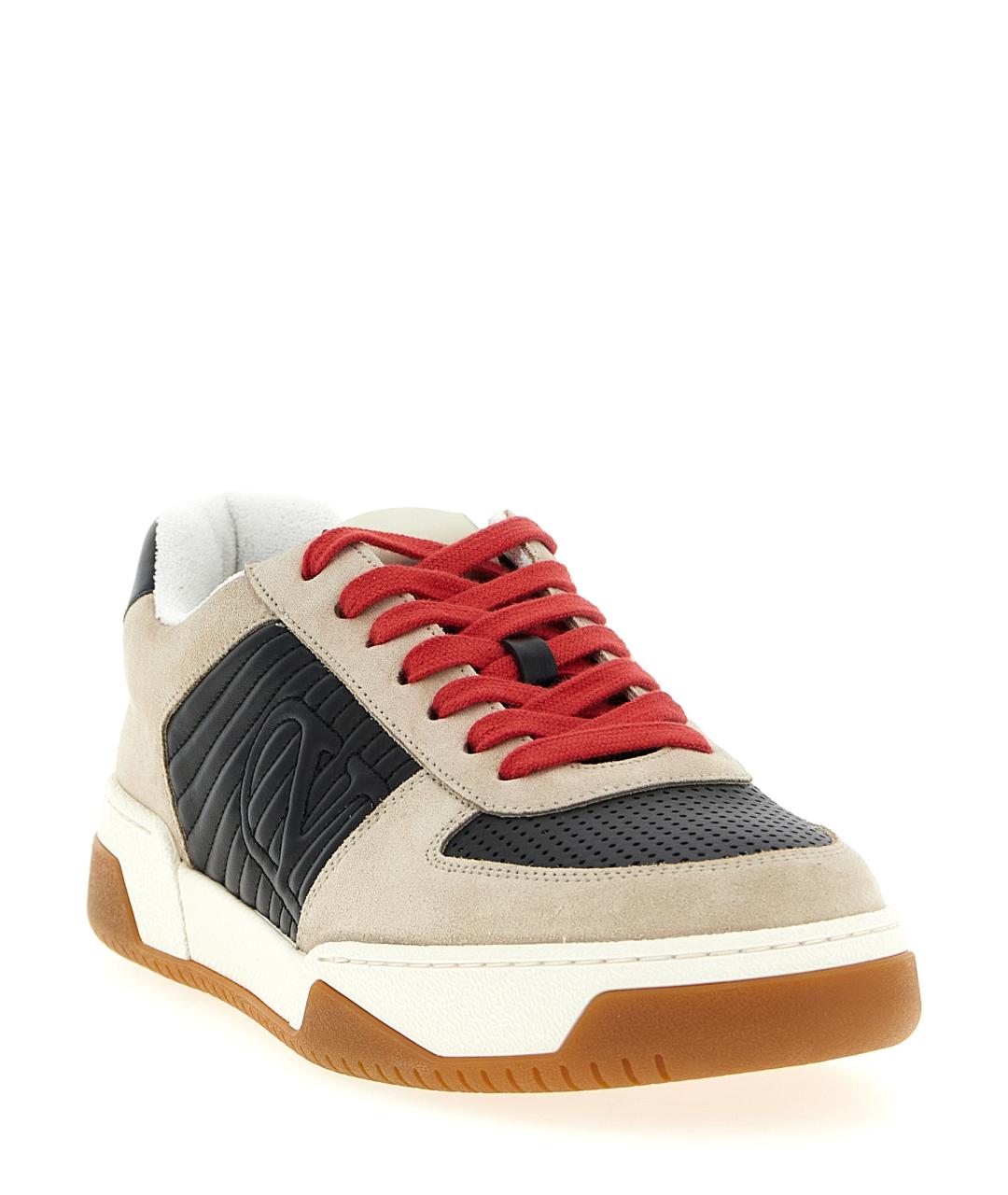 VALENTINO Мульти кожаные низкие кроссовки / кеды, фото 2