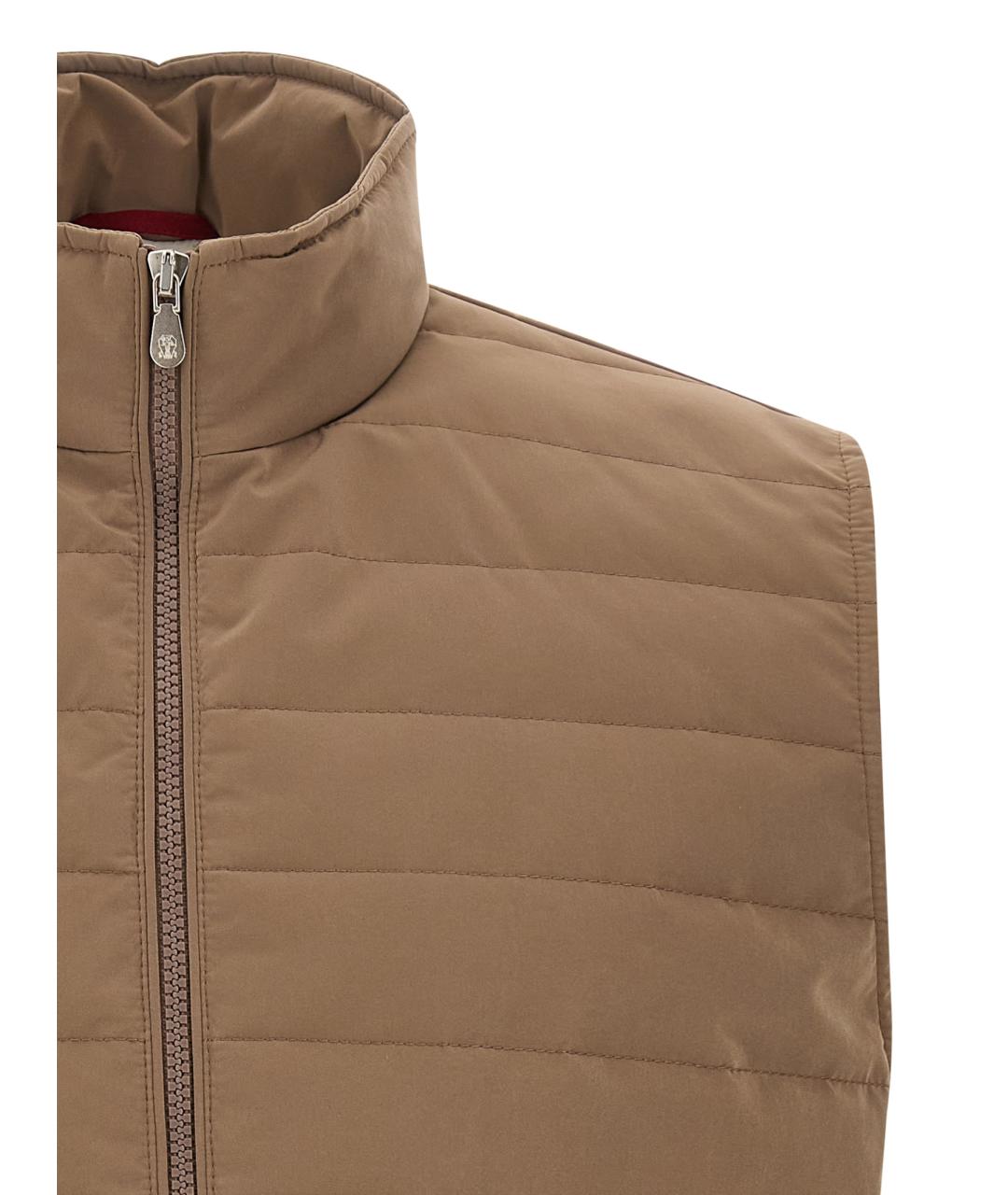 BRUNELLO CUCINELLI Бежевый жилет, фото 3