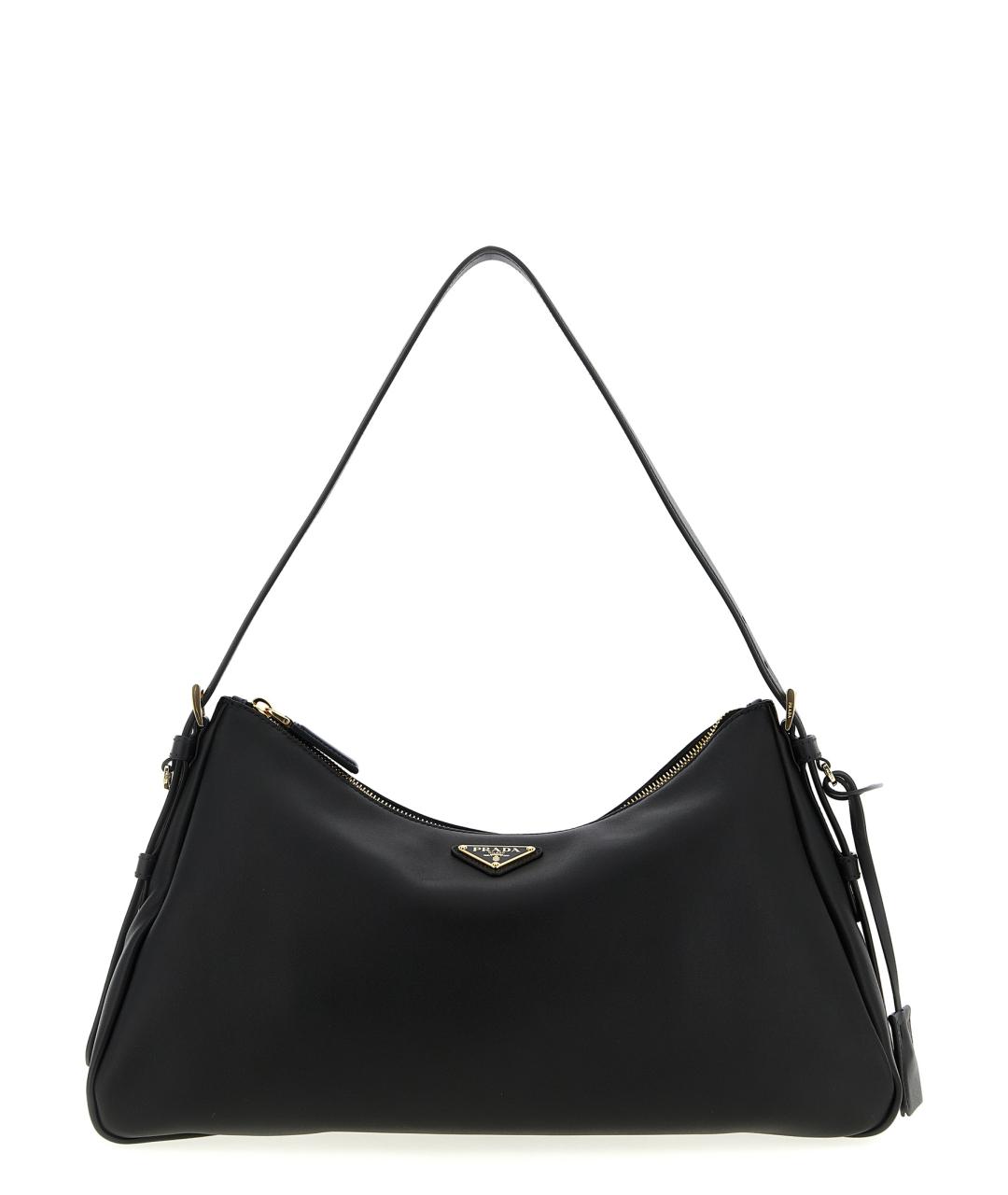 PRADA Черная кожаная сумка через плечо, фото 1