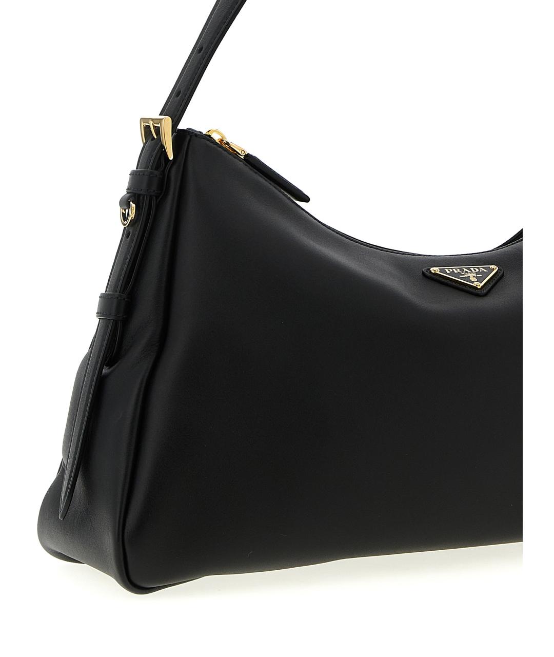 PRADA Черная кожаная сумка через плечо, фото 3