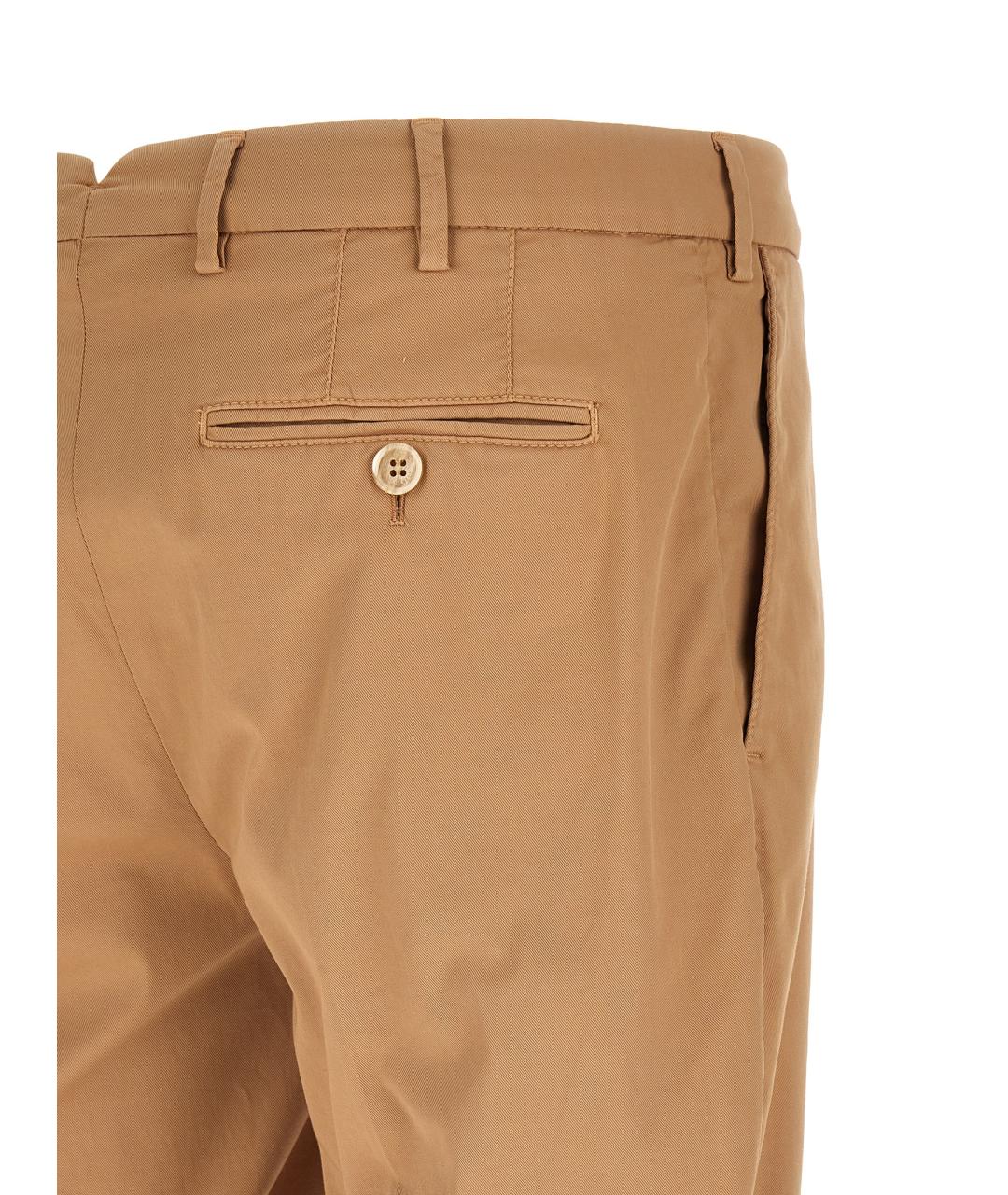 BRUNELLO CUCINELLI Бежевые хлопковые повседневные брюки, фото 4