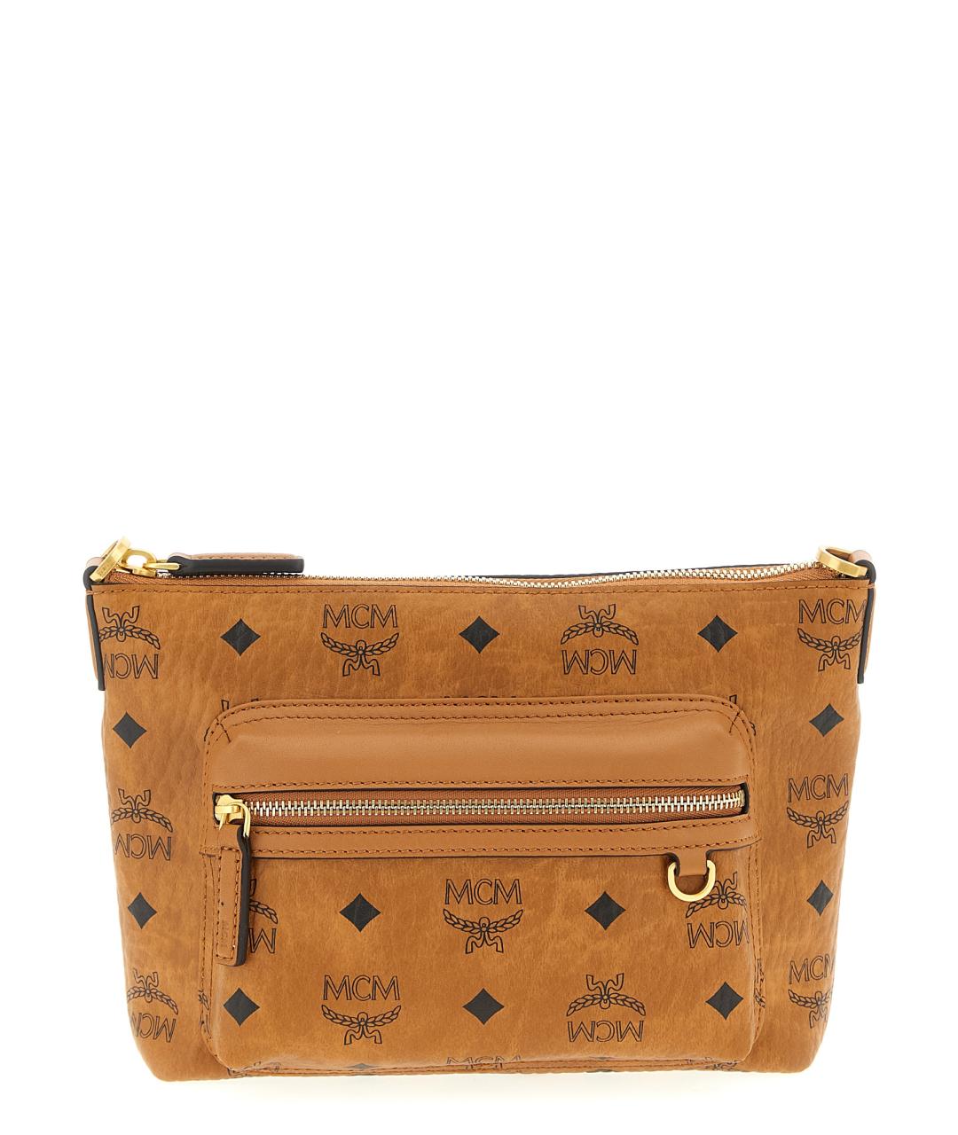 MCM Коричневая кожаная сумка через плечо, фото 1