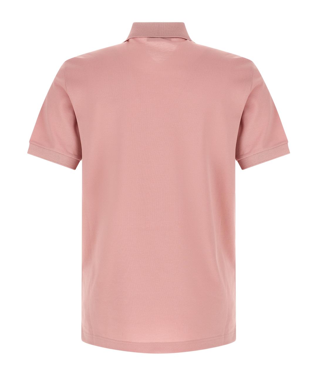 PRADA Розовое хлопковое поло с коротким рукавом, фото 2