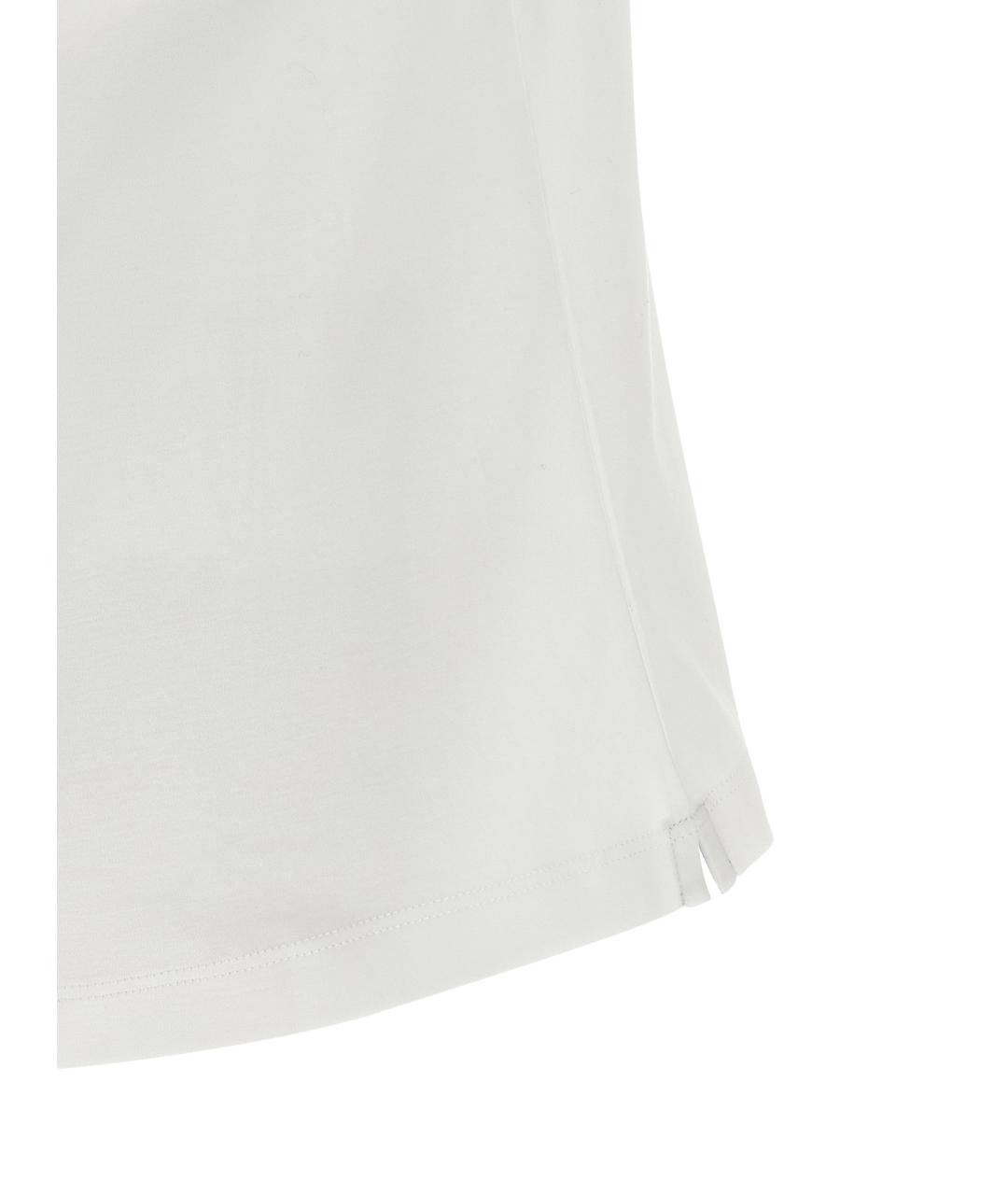 BRUNELLO CUCINELLI Белая хлопковая футболка, фото 4