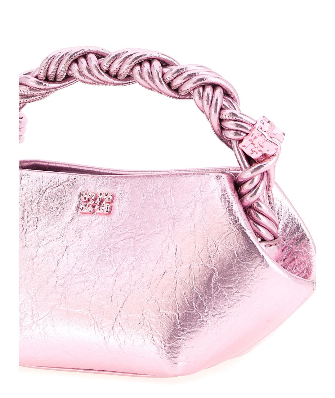 GANNI Розовая сумка тоут из искусственной кожи, фото 3