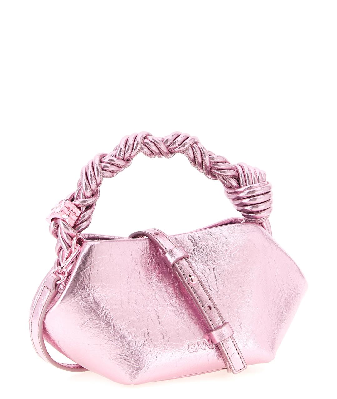 GANNI Розовая сумка тоут из искусственной кожи, фото 2