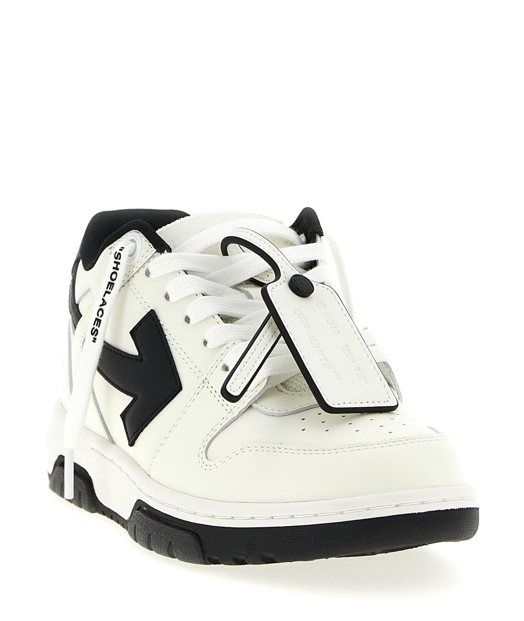 OFF-WHITE Белые кожаные кеды, фото 3