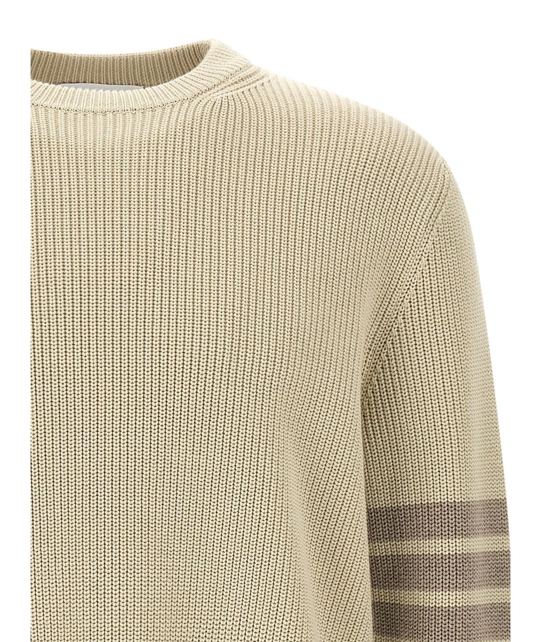 THOM BROWNE Бежевый хлопковый джемпер / свитер, фото 3