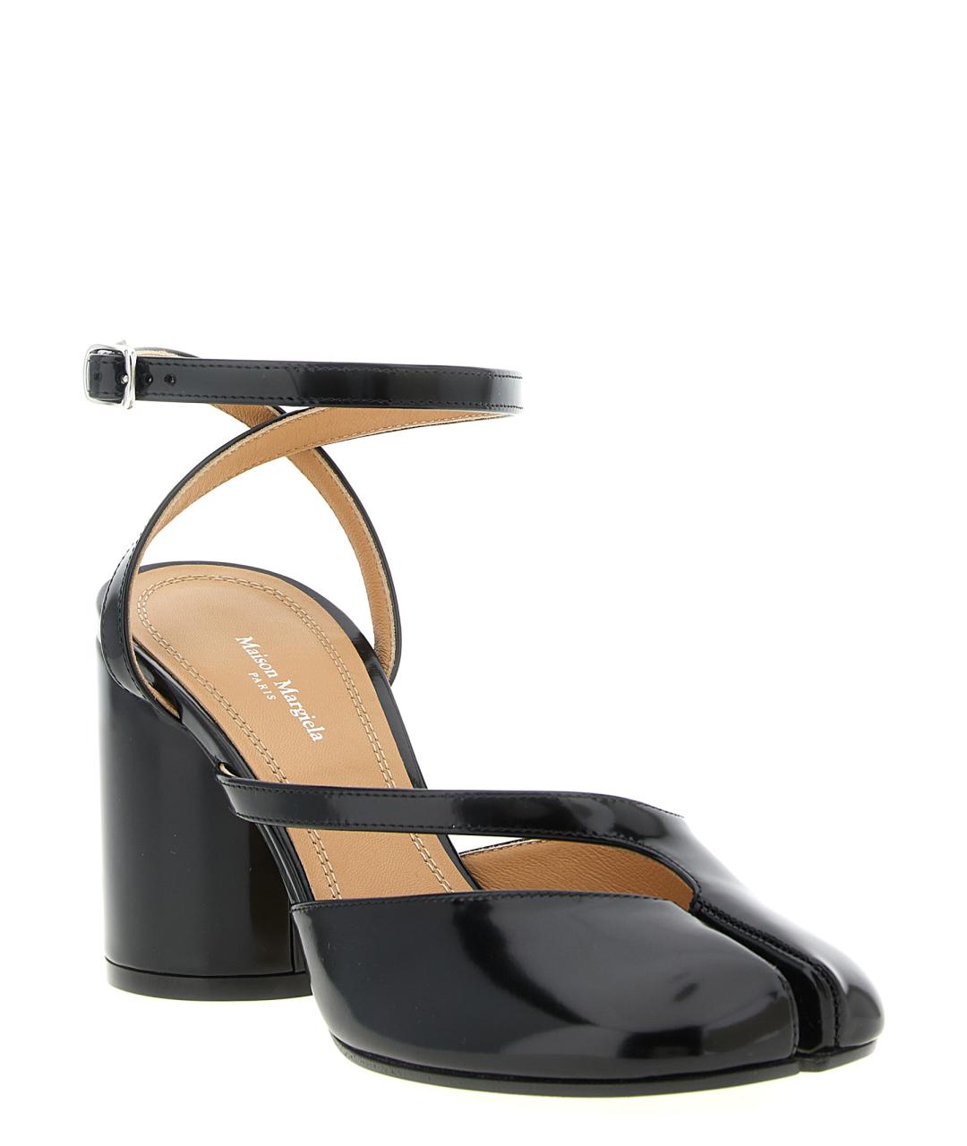 MAISON MARGIELA Черные кожаные туфли, фото 2