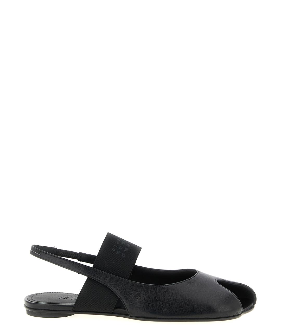 MM6 MAISON MARGIELA Черные кожаные босоножки, фото 1