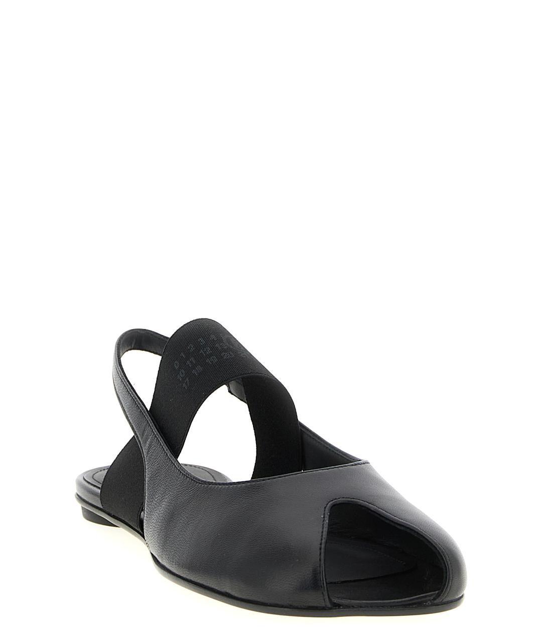 MM6 MAISON MARGIELA Черные кожаные босоножки, фото 2