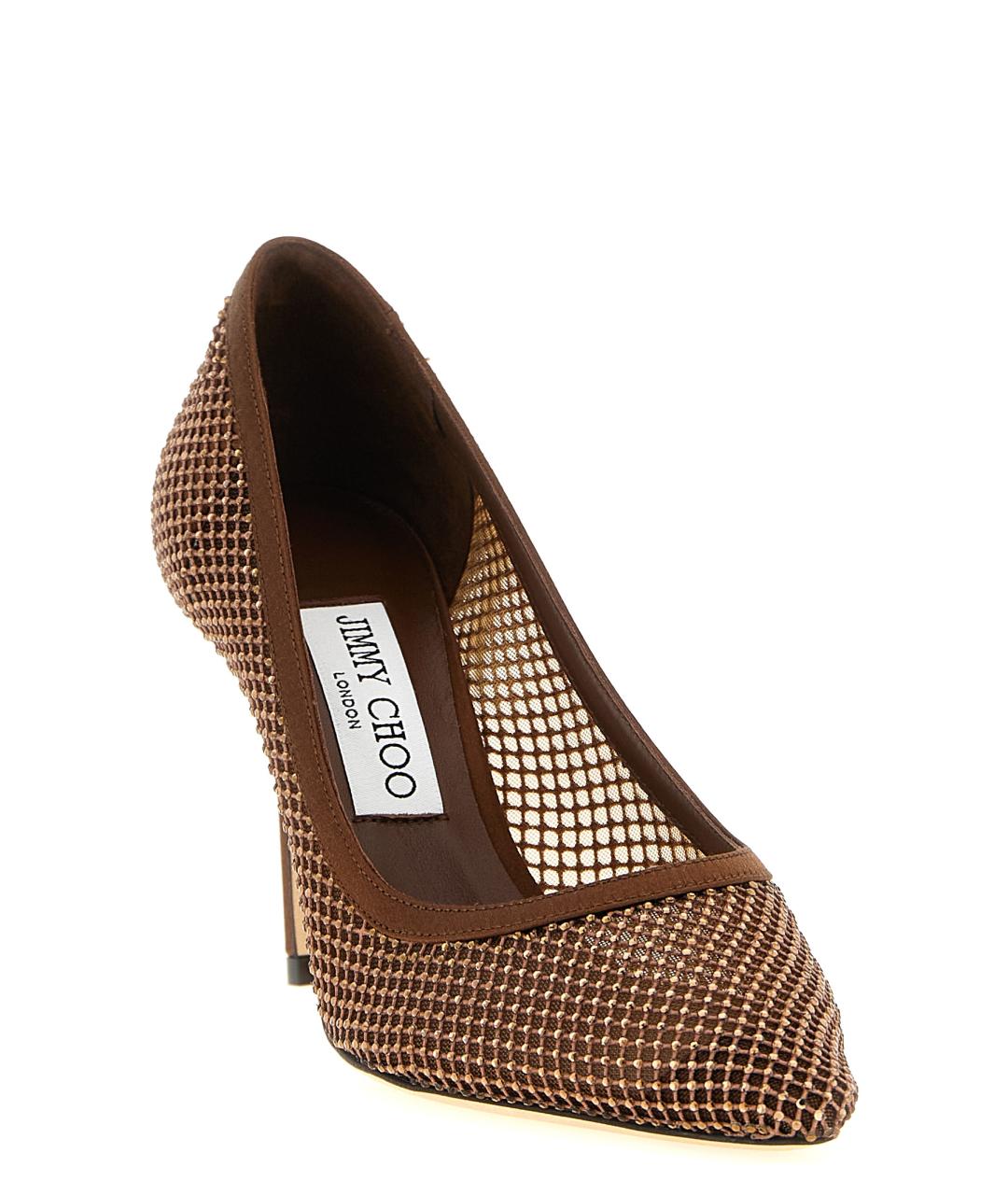 JIMMY CHOO Коричневые текстильные туфли, фото 2