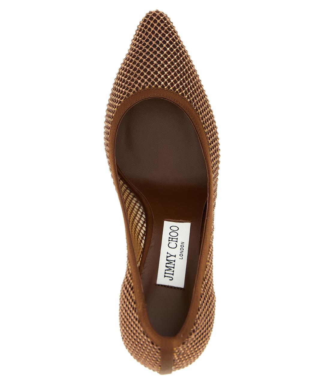 JIMMY CHOO Коричневые текстильные туфли, фото 4