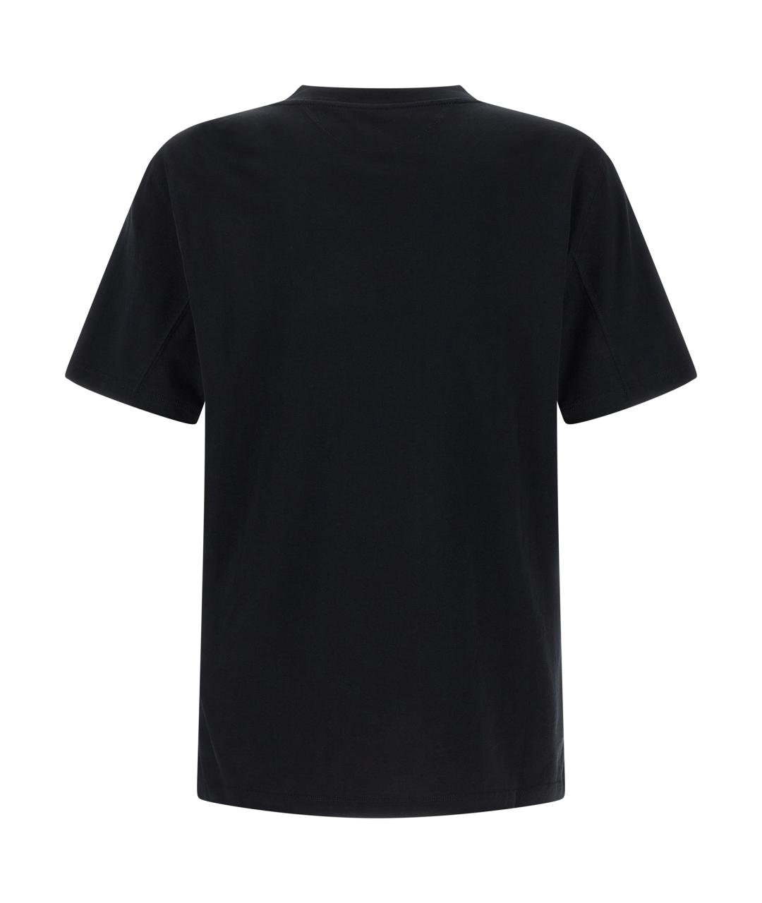 BRUNELLO CUCINELLI Черная хлопковая футболка, фото 2