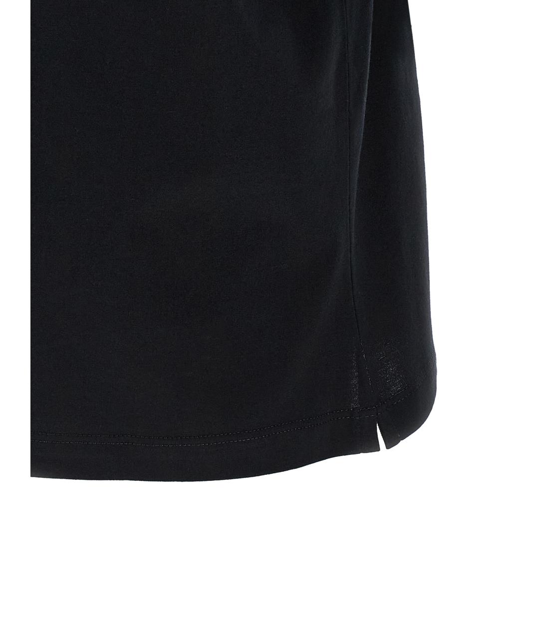 BRUNELLO CUCINELLI Черная хлопковая футболка, фото 4