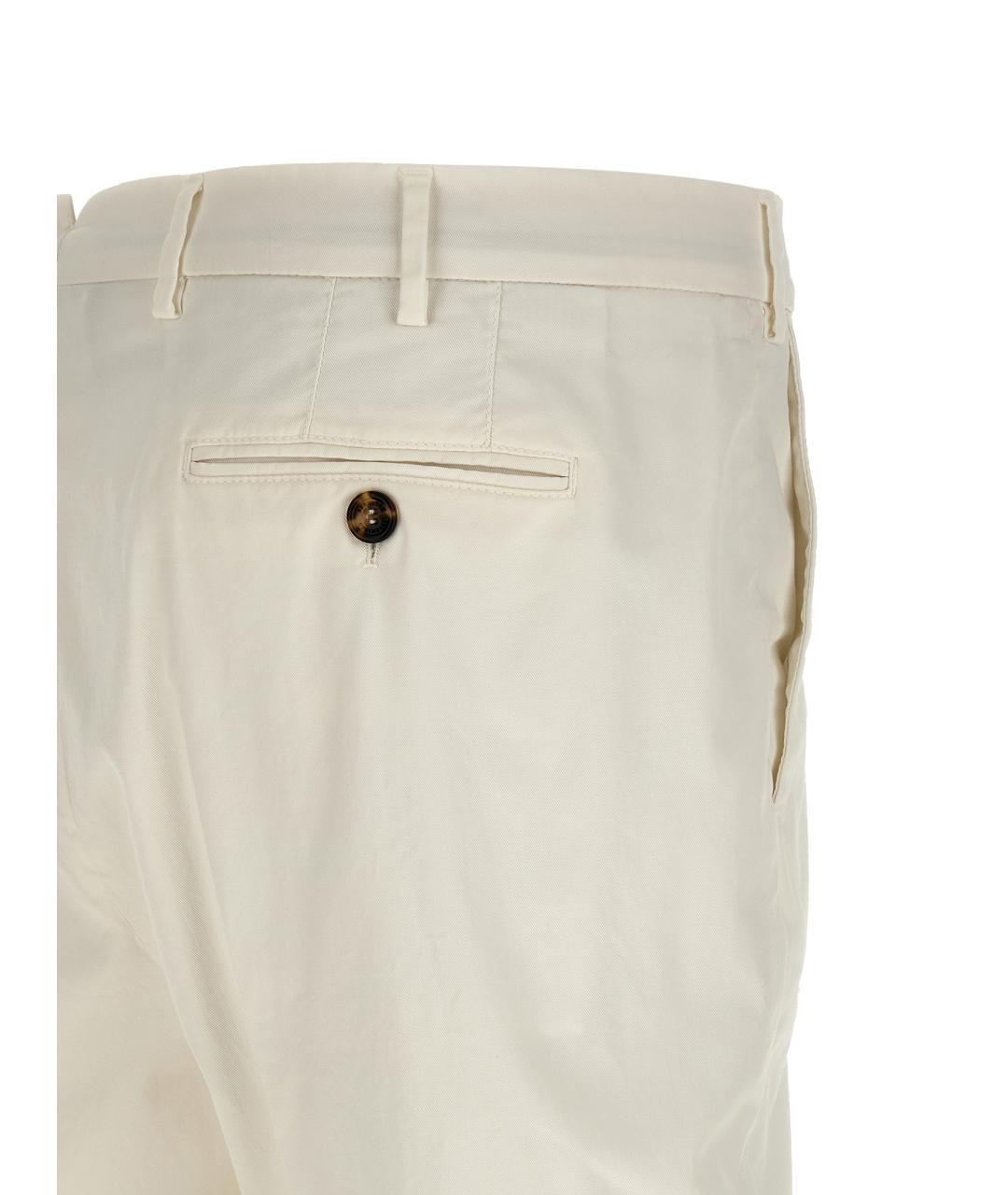 BRUNELLO CUCINELLI Белые хлопковые повседневные брюки, фото 4