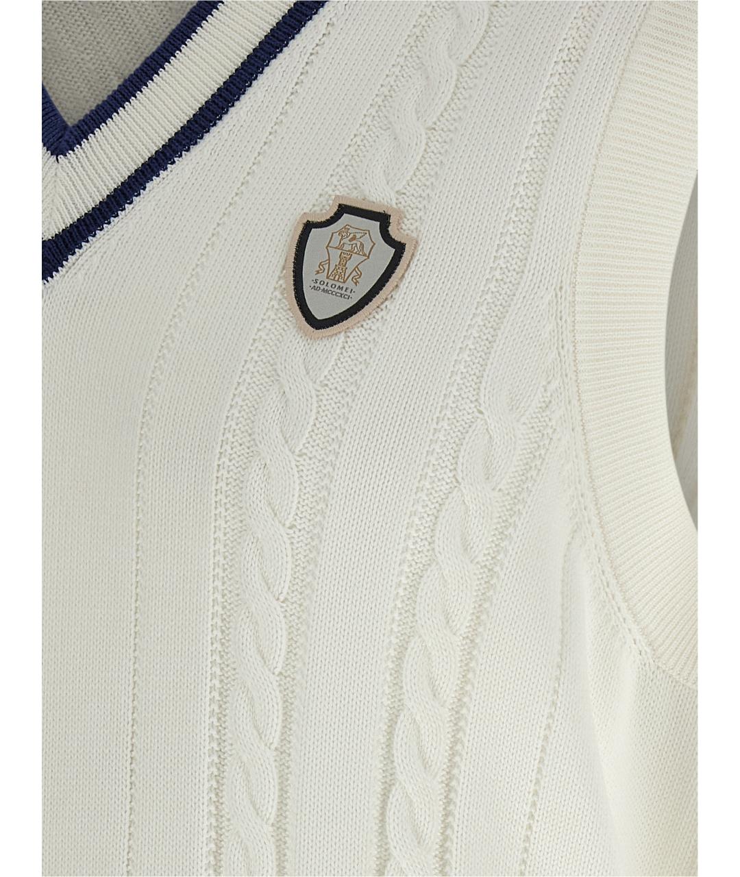 BRUNELLO CUCINELLI Белая хлопковая жилетка, фото 4