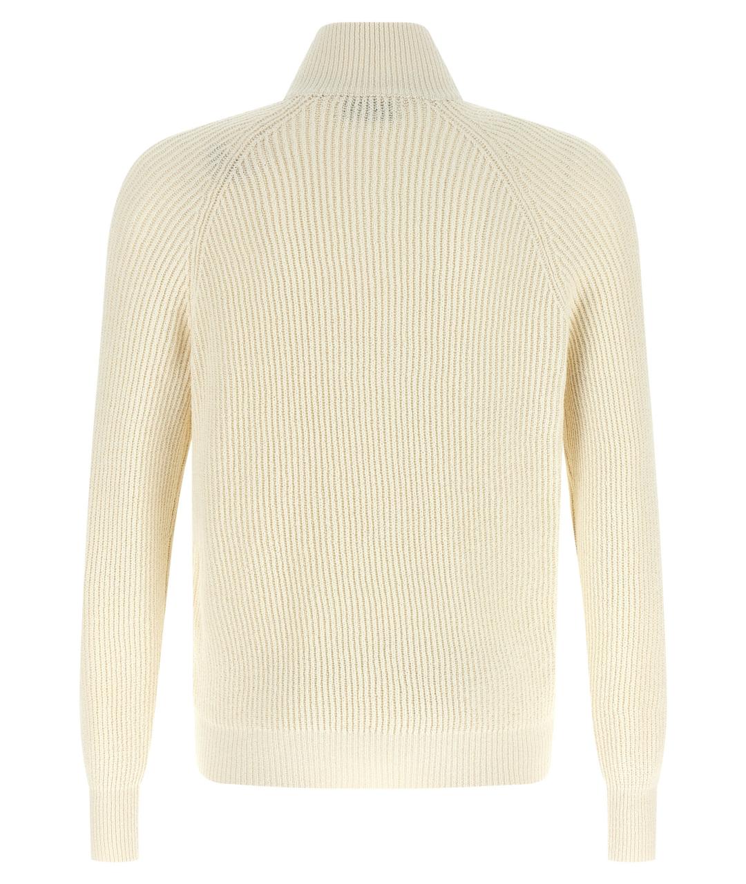 BRUNELLO CUCINELLI Бежевый хлопковый джемпер / свитер, фото 2