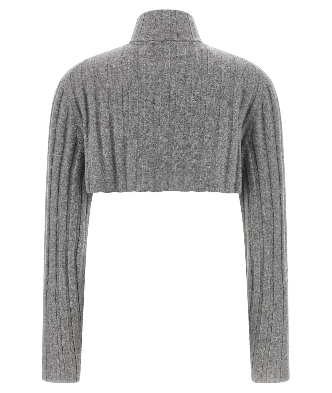 MIU MIU Серый шерстяной кардиган, фото 2