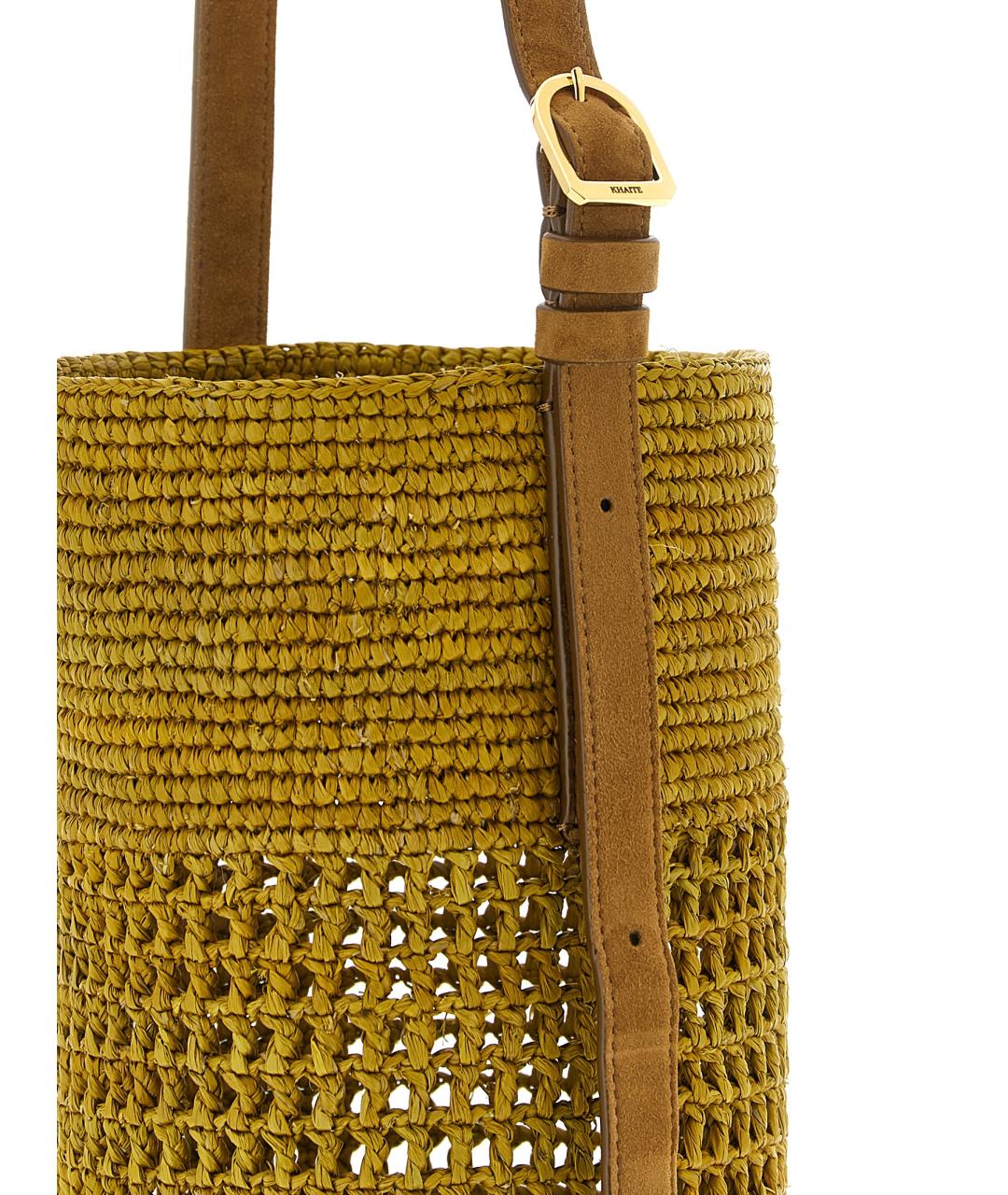 KHAITE Коричневая пелетеная сумка через плечо, фото 3